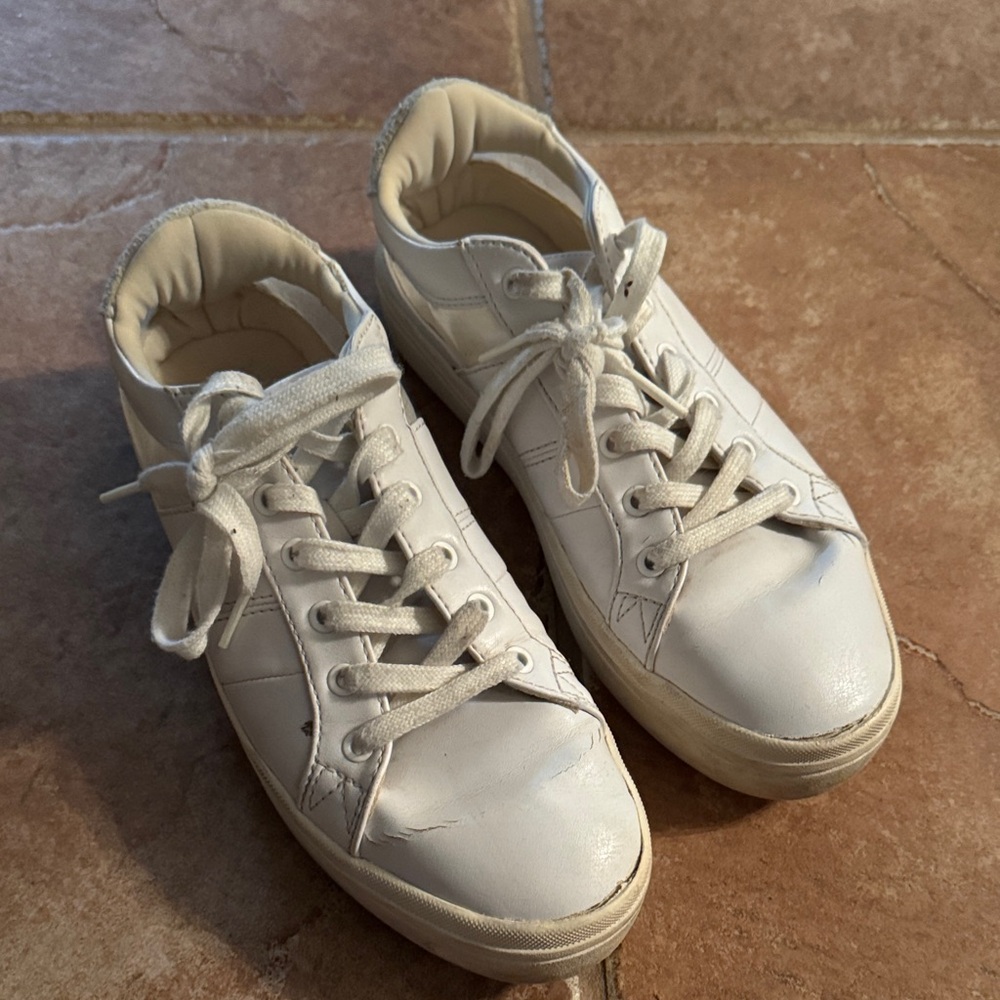 Zara White Low-Top Sneakers